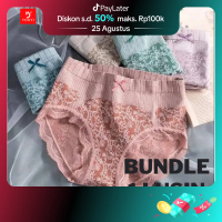 Yooyi Celana Dalam 6 / 12 Pcs Sutra Bundle Wanita CD Lusinan Import Korea Sexy Cewek Dewasa Import /
