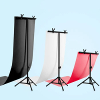 Photo Studio Backdrop Stand Photography Background Support Big PVC Background Holder Photo Stand With Clamps 110X57CM 30x93CM