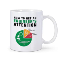 Engineer's Coffee Mug Funny Tea Water Cup for Engineering Boyfriend Husband Student Coworker Novelty Drinkware Ceramics Milk Cup