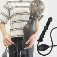 Inflatable Anal Plug Separate Pump Dildo Prostate Massage Big Butt Plug Prostate Massager Anus Dilator Sex Toys for Men Womens