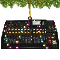 Mixer Music Christmas Decor DJ Ornament Music Mixer Turntable Acrylic Creative Console Audio DJ Mixer Music Ornament Gifts