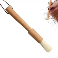 Manual Coffee Grinder Brush Wooden Coffee Brush Cleaner Soft Bristle Cake Baking Brush Coffee Cleaning Brush Coffee Brush Tool