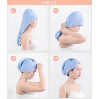 Handuk Pengering Rambut Microfiber / handuk keramas ukuran kecil / handuk pengering rambut anak-anak