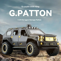 Mô hình xe ngựa George Patton tỷ lệ 1:24 - Đồ chơi trẻ em với âm thanh và ánh sáng, phụ kiện sưu tập