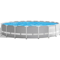 Intex: Prism Frame: Premium Pool Set - 22' x 48'' - Above Ground Swimming Pool, Puncture Resistant Material, Includes Pump, Ladd