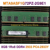 1Pcs For MT RAM 8G 8GB 1Rx8 DDR4 2933 PC4-2933Y REG Server Memory MTA9ASF1G72PZ-2G9E1