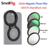 Smallrig 52mm Magnetic Phone Filter CPL VND 1/4 Black Mist/Star For iphone 14 Xiaomi 13Ultra/12Ultra Vivo X90pro Huawei Mate 50
