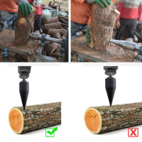 Firewood Fire Woodworking Wood Punch Hand Drill Tools 32mm/42mm 1pcs Driver Cleave Conical Splitter Machine Cone Split