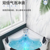 Surf Jacuzzi for two acrylic household adult fan bath triangle step tub
