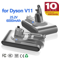 25.2V 6.0Ah Li-ion Battery For Dyson SV14 SV15 Vacuum Cleaners Fluffy SV15 V11 Absolute Extra V11 Absolute V11 Animal 970145-02