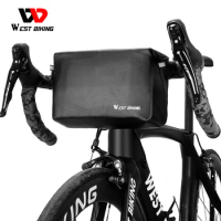 WEST BIKING Bicycle Handlebar Bag Waterproof Portable Multifunctional MTB Road Bike Bag Accessories Cycling Frame Front Tube Bag