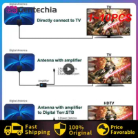 1~10PCS Free Shipping 25DBI High Gain Indoor Digital TV Antenna 8K 4K 1080P HDTV Antenna For DVB-T DVB-T2 500 Mile VHF UHF