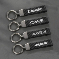 Car Keychain Keyring For Mazda 3 6 2 CX5 CX9 CX3 CX30 MPS Demio Axela Atenza MX5 BT05 Biante MS Premacy CX8 Skyactiv Accessories