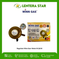 Winn Gas Regulator + Meter Indikator Pengaman Winngas W118M W 118 M Tabung Gas 3 / 5,5 / 12 KG