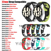 22mm Silicone Strap for Samsung Galaxy Watch 45mm 46mm Gear S3 Watchbands for Huawei GT3 Pro Honor GS Pro Amazfit GTR 4 Ticwatch