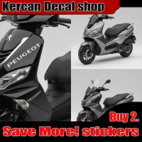 Pelekat Logo PEUGEOT Gel Resin 3D, Set 2PCS, Hiasan untuk Badan Motosikal dan Skuter, Logo Lambang,