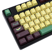 135 Key Caps Avocado Cherry Profile PBT Keycaps Yellow Green Black for MX Switch Mechanical Keyboard 61 64 84 108 Layout Filco