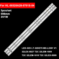 1set LED Backlight Strip JVC 32inch 7LED HL-00320A28-0701S-04 For JVC LED-32D,LT-32DE75,MS-L2391 V1 32LEX-5027 TV