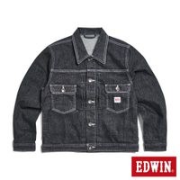 EDWIN 男裝 怪彈力系列 超彈力牛仔外套-黑色