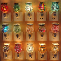 Wall-Mounted Glass Mosaic Aromatherapy Essential Oil Lamp Bedside Lamp