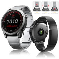 26mm 22mm Titanium alloy QuickFit Watch Band For Garmin Fenix 7X Pro 7 51mm 6X 6 GPS 5 5X Plus 3 HR Metal Strap Accessories Belt