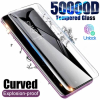 Fingerprint Curved Screen Protectors For Samsung Galaxy S23 Ultra S22 S21 S20 Note 10 Plus 20 Ultra S10 S10e Tempered Glass Film