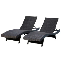 Outdoor Rattan Lounge Chair Balcony Seaside Swimming Pool Folding Beach Chair