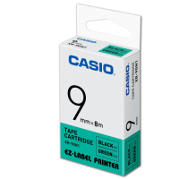 CASIO 標籤機專用色帶-9mm【共有9色】綠底黑字-XR-9GN1