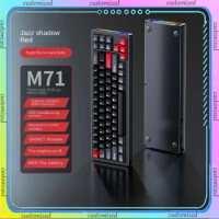 Crazy Gamer Customized M71 Wireless Bluetooth Three-Mode Mechanical Keyboard RGB Side Light 4800mAh E-Sports Gamer Keyboard