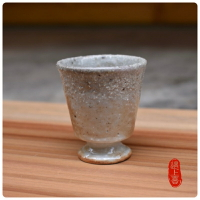《遇上喜》台灣陶藝家 吳尚欣 志野柴燒小杯 粉白