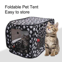 Pet Cat Tent Portable Folding Pet Tent Waterproof Indoor/outdoor Dog House with Breathable Mesh Cat/dog Cage for Puppy/cats