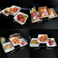 自助餐三層水果盤架拼盤點心蛋糕托盤仿瓷多層食物展示架冷餐盤