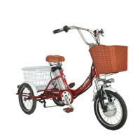 16/20inch electric tricycle home elderly walking bike pedal 250w motor 20ah electric power-assisted human tricycle