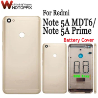 Housing For XIAOMI Redmi Note 5A Battery Cover MDT6 Back Door Replacement Case Side Buttons For Redmi Note 5A Prime Back Cover