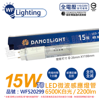 舞光 LED 15W 6500K 白光 4尺 全電壓 全亮全滅型 T8 微波感應燈管_WF520299