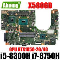 X580GD Notebook Mainboard GTX1050 2G 4G GPU I5-8300H I7-8750H CPU for ASUS X580 X580G X580GD Laptop Motherboard
