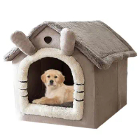 Indoor Dog House Durable and Waterproof Warm Small Dog House Removable and Washable Dog House Cat Bed Pet Supplies