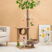 Cat Tree House Cando, Activity Center, Large Pet Items for , Climbing Frame, Tree Tower, Toys, Scratch Board