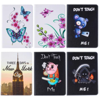 For Mini iPad Mini 4 Cover Case Smart Wallet PU Leather Stand Case Don't touch me Print Kids Protect Cover For Apple iPad mini4