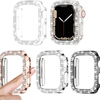 Diamond Protective Case for Apple Watch Series 8 7 41MM 45MM Cover protector For iWatch 6 SE 5 4 38MM 42MM 40mm 44mm Accessories