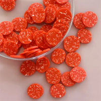 100g Red Pork BBQ Barbecue Meat Simulation Food Shape Polymer Clay Slice Colorful Sprinkles for Slimes Filling