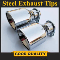 1Pcs Inlet 57mm Outlet 102mm Stainless car Car Exhaust Tip tailpipe car-styling exhaust car muffler tip For Akrapovic