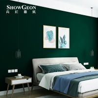 北歐風墨綠色墻紙自粘宿舍臥室溫馨背景墻壁紙柜子貼紙防水加厚
