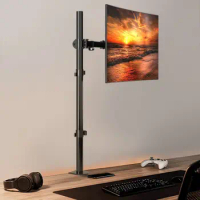 Adjustable Long Arm Monitor Holder for 15.6-32 Inch Computer Display Height Extension Riser Desktop VESA Stand