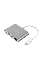 ฮับ USB C 4IN1 RJ45*1,Type-C*1,Type-A*2 สีSpaceGrey