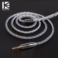 KBEAR 16 Core Upgraded Silver Plated Copper Cable 2.5/3.5/4.4 MM With MMCX/2pin/QDC TFZ For KZ ZS10 ZSN ZSX BLON BL-03 Earphone