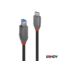 LINDY 林帝 ANTHRA USB3.2 Gen1 Type-C/公 to Type-B/公 傳輸線 2m (36667)