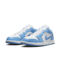 【NIKE】AIR JORDAN 1 LOW SE 男鞋 籃球鞋 漆皮 北卡藍-FZ2138114-US 10