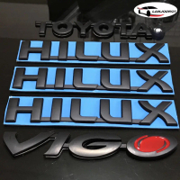 1 ชุด (5 ชิ้น) ป้ายโลโก้ สติ๊กเกอร์ 3D แต่งรอบคัน สำหรับ Toyota Hilux VIGO โตโยต้า ไฮลักซ์ วีโก้ สีด