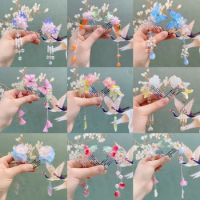 Children's Ancient Clothing Hair Accessories Chinese Style Girl Hairpins Hanfu Accessories Holiday Gifts